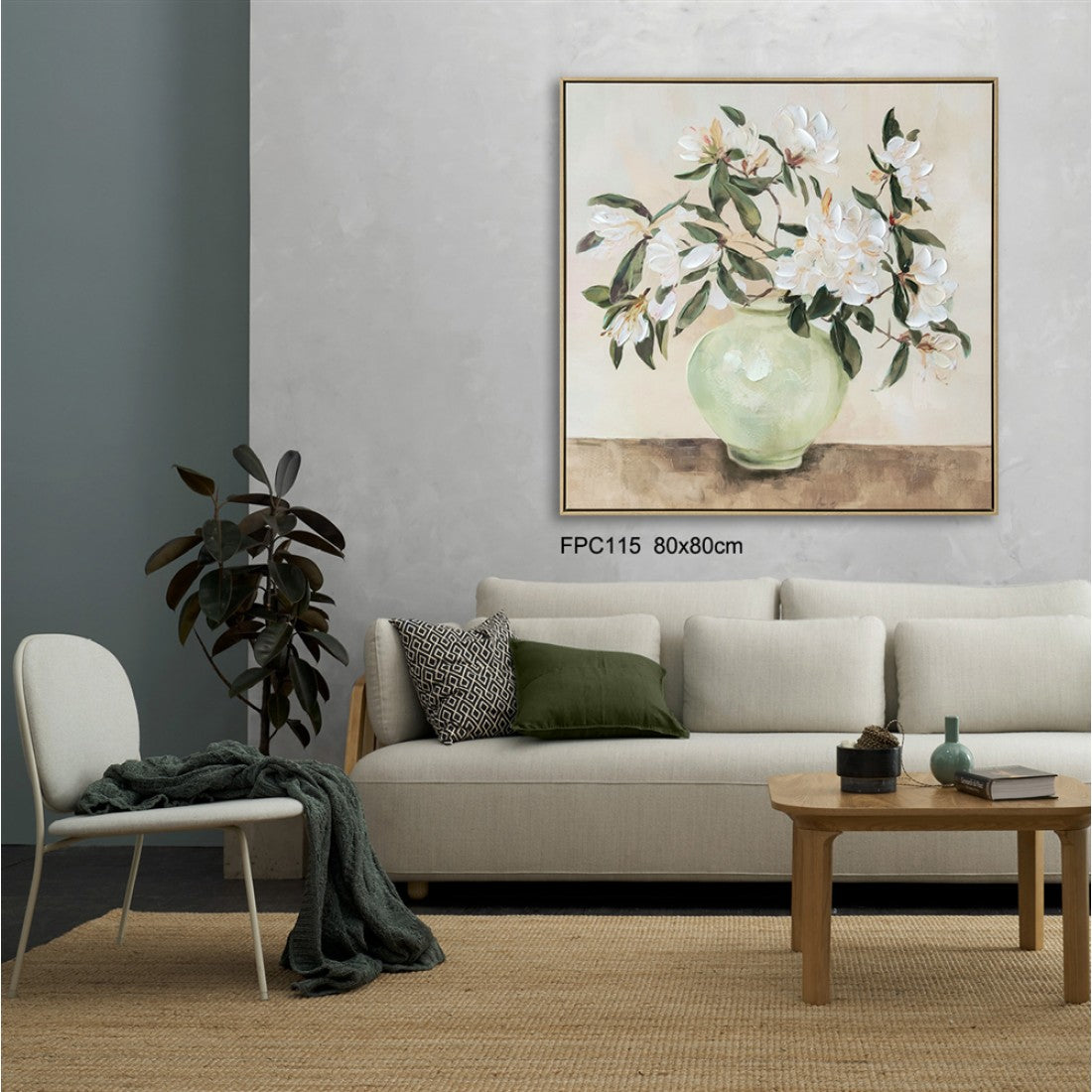Magnolia Moments Hand Painted Print with Frame