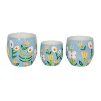 Blue Flower Ceramic Pot