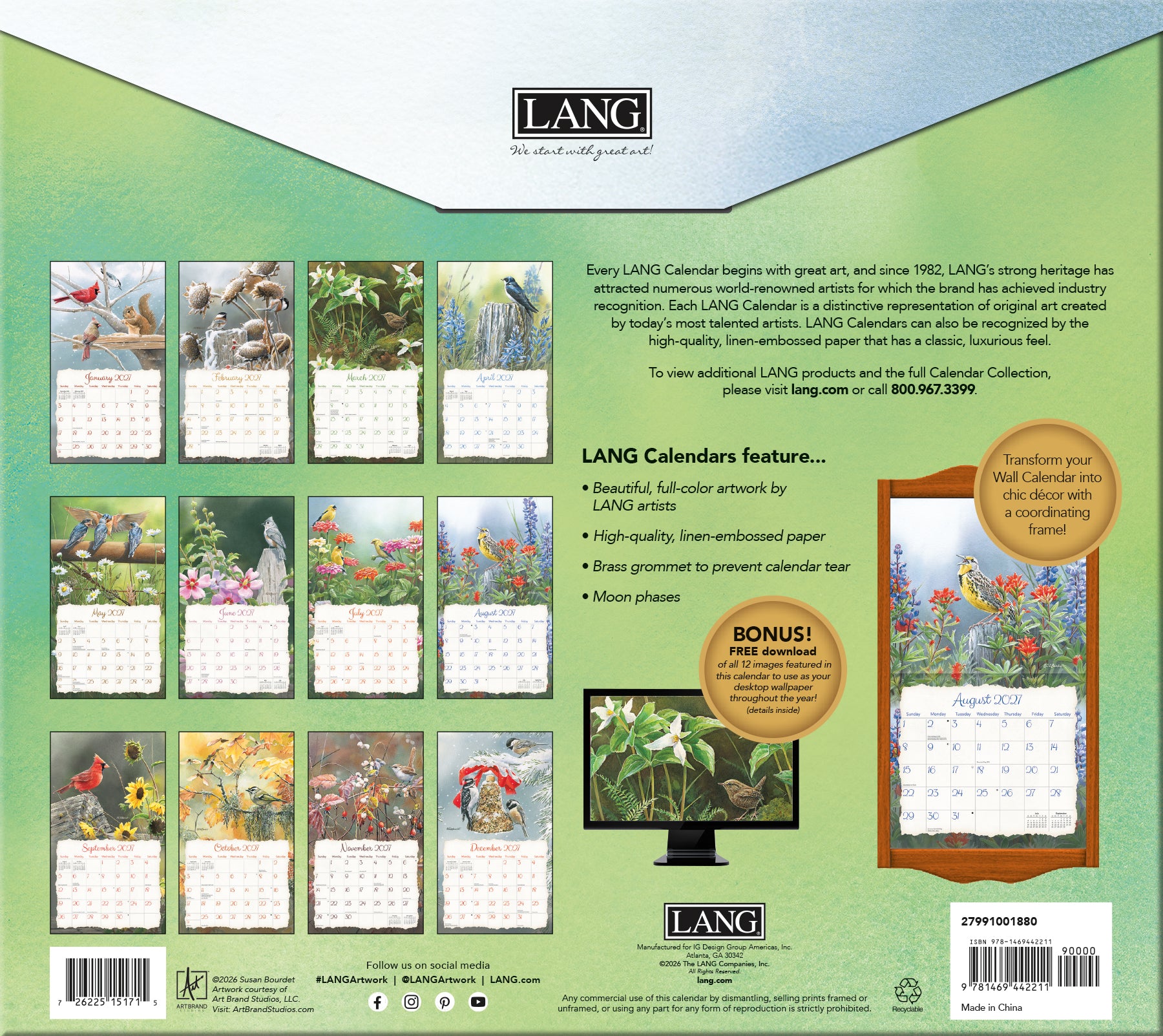 Songbirds 2027 | Wall Calendar