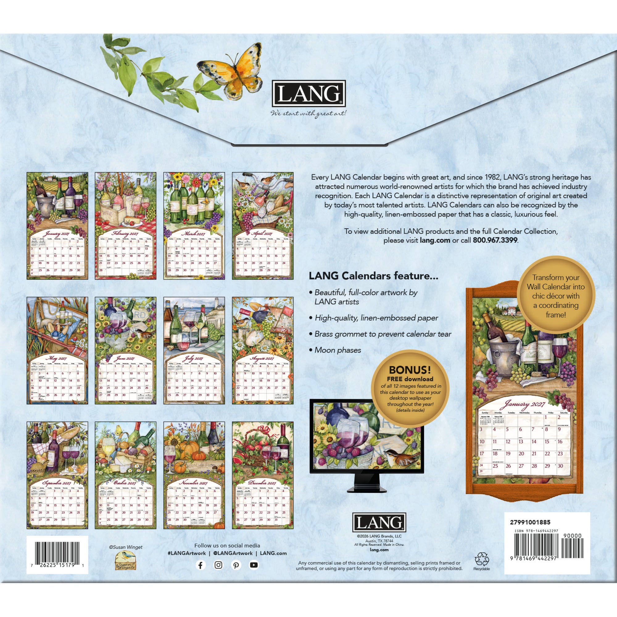 Wine Country 2027 | Wall Calendar