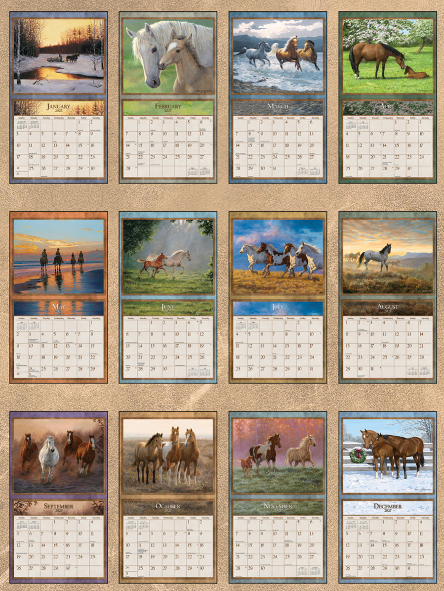 Horses In The Mist 2027 | Wall Calendar