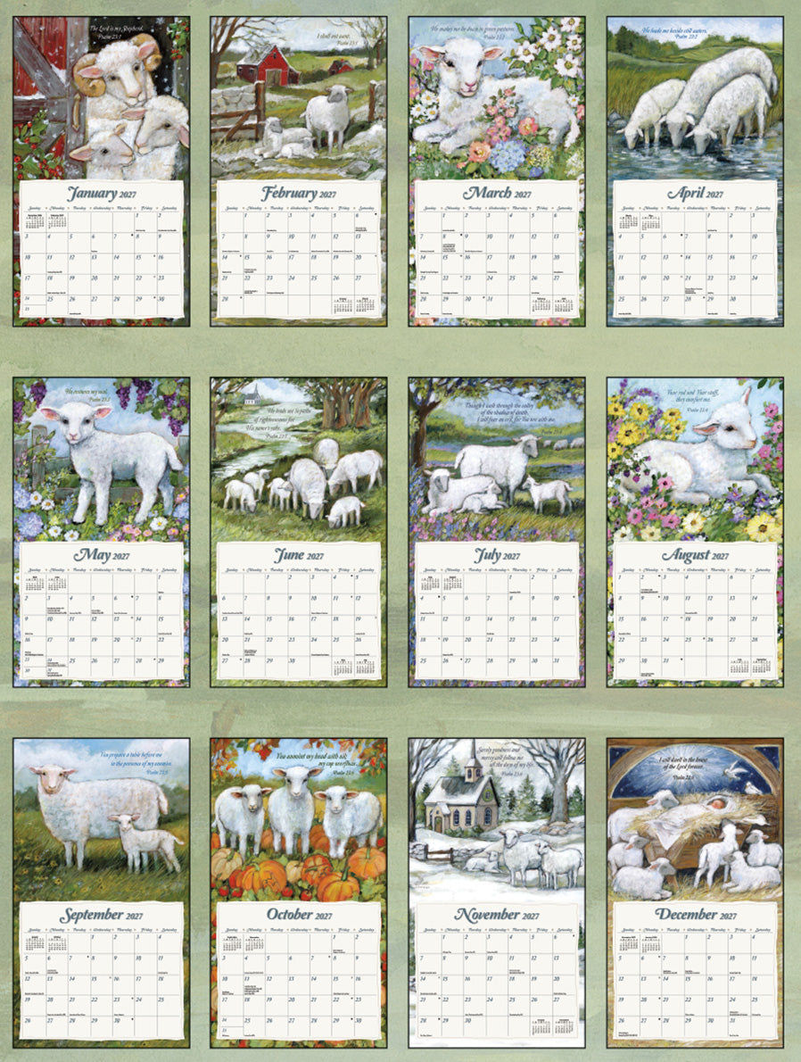 The Lord Is My Shepherd 2027 | Wall Calendar
