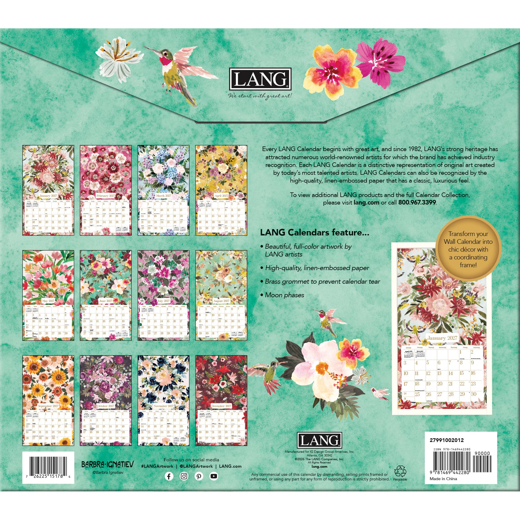 Wild At Heart 2027 | Wall Calendar