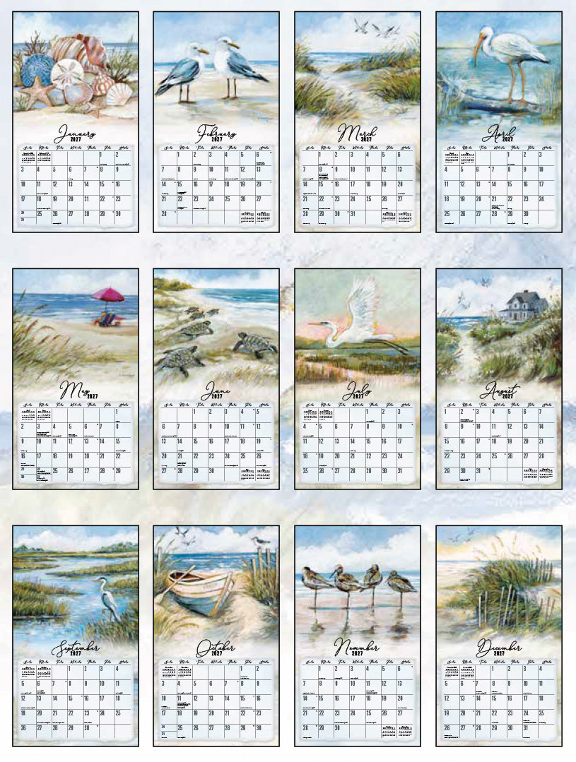 Coastal Shores 2027 | Wall Calendar