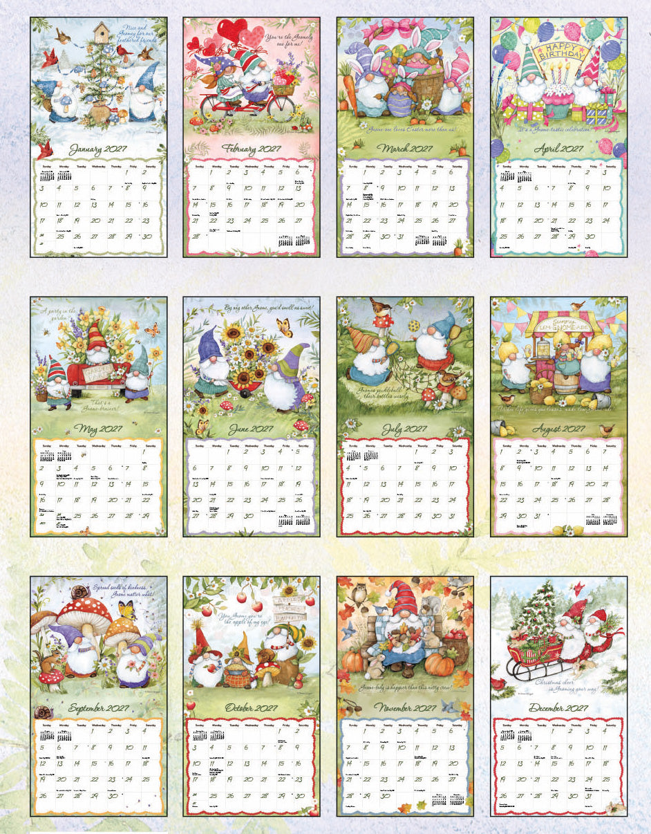 Gnome Sweet Gnome 2027 | Wall Calendar