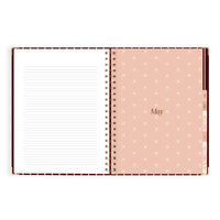 2027 A4 Academic Vertical Planner | Merlot Pinstripe