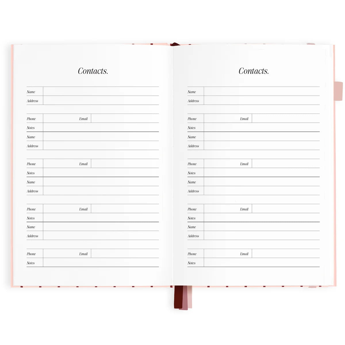2027 A5 Horizontal Planner | Rosé Pinstripe