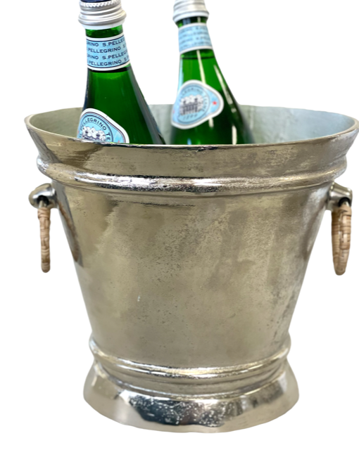 Champagne Bucket Wide w/Rattan Handles