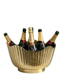 Large Party Round Gold Wine Bucket