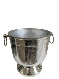 Textured Bucket Shiny Base Nickel W/Ring Handles