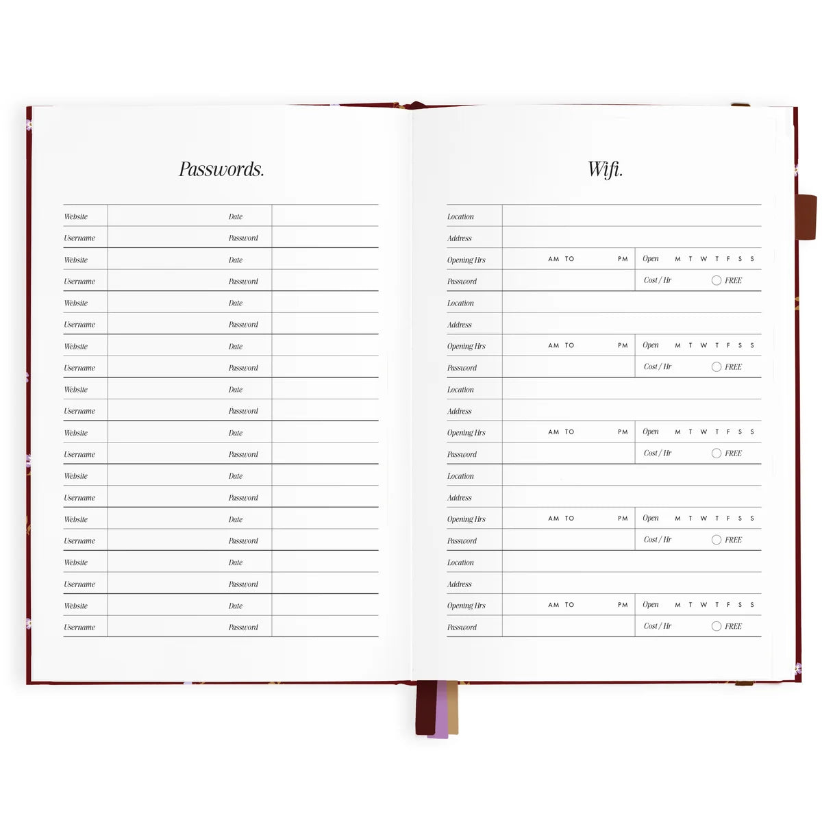 2027 A5 Vertical Planner | Cherry Wisteria