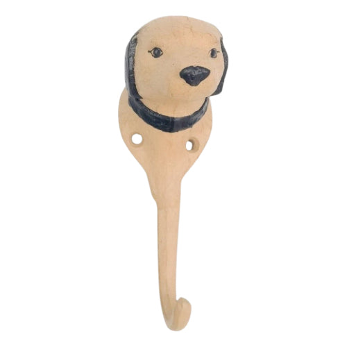 Dog Wall Hook Beige 14cm