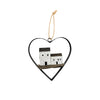 Metal Heart With Timber House/Bird