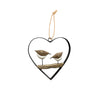 Metal Heart With Timber House/Bird