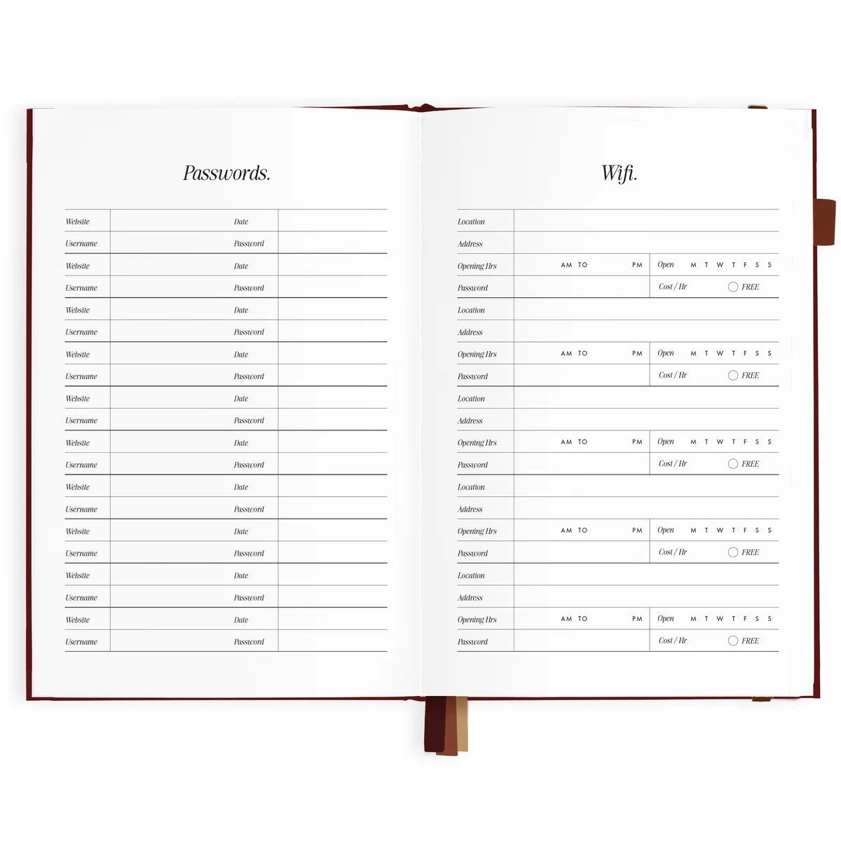 2027 A5 Horizontal Planner | Cherry