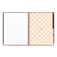 2027 A4 Academic Vertical Planner | Merlot Pinstripe