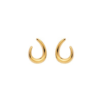 Baby Curl Yellow Gold Stud Earring