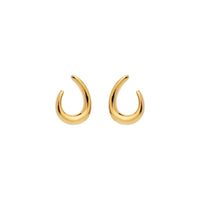 Baby Curl Yellow Gold Stud Earring