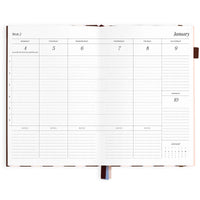 2027 A5 Academic Vertical Planner | Chocolate Stripe