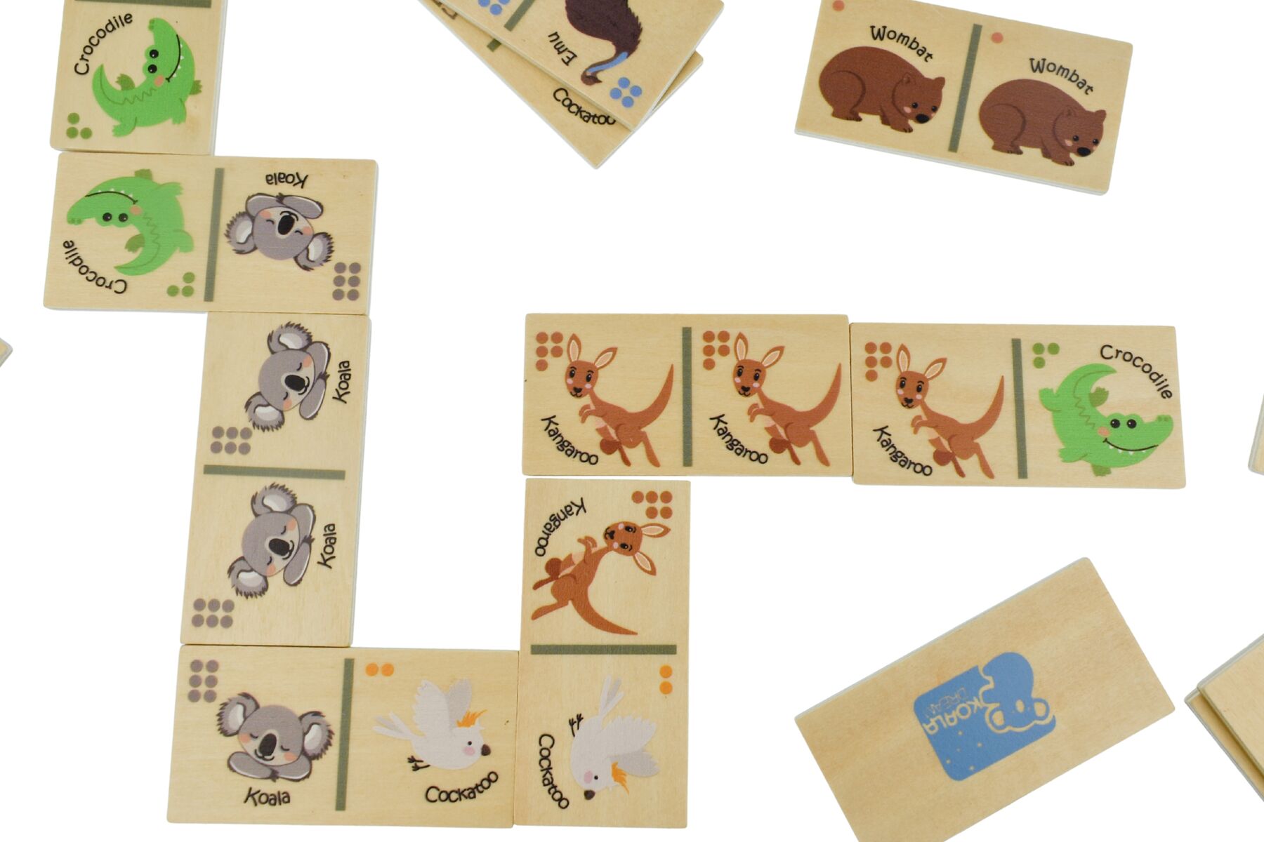 Bush Buddies Wooden Dominoes Australian Animals