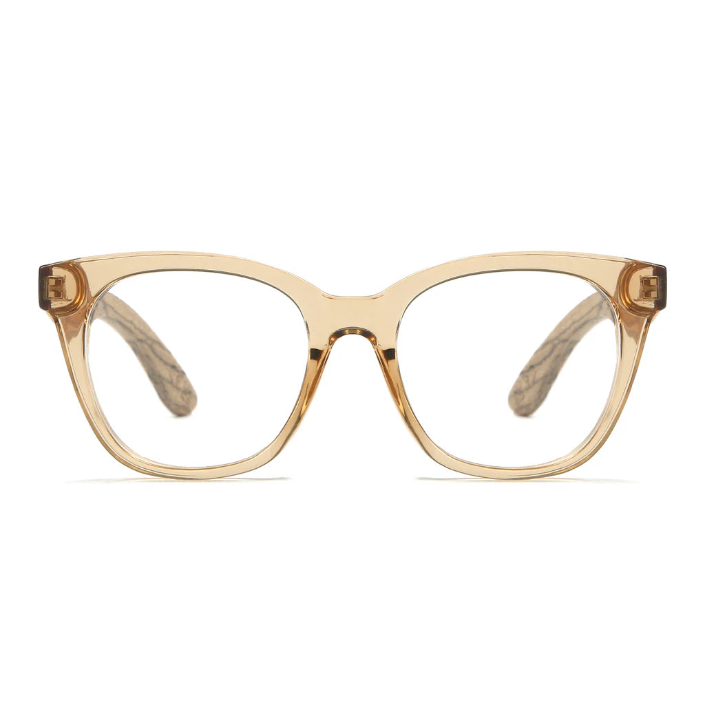 Lila Grace Champagne l Wooden Blue Light Magnifying Reader