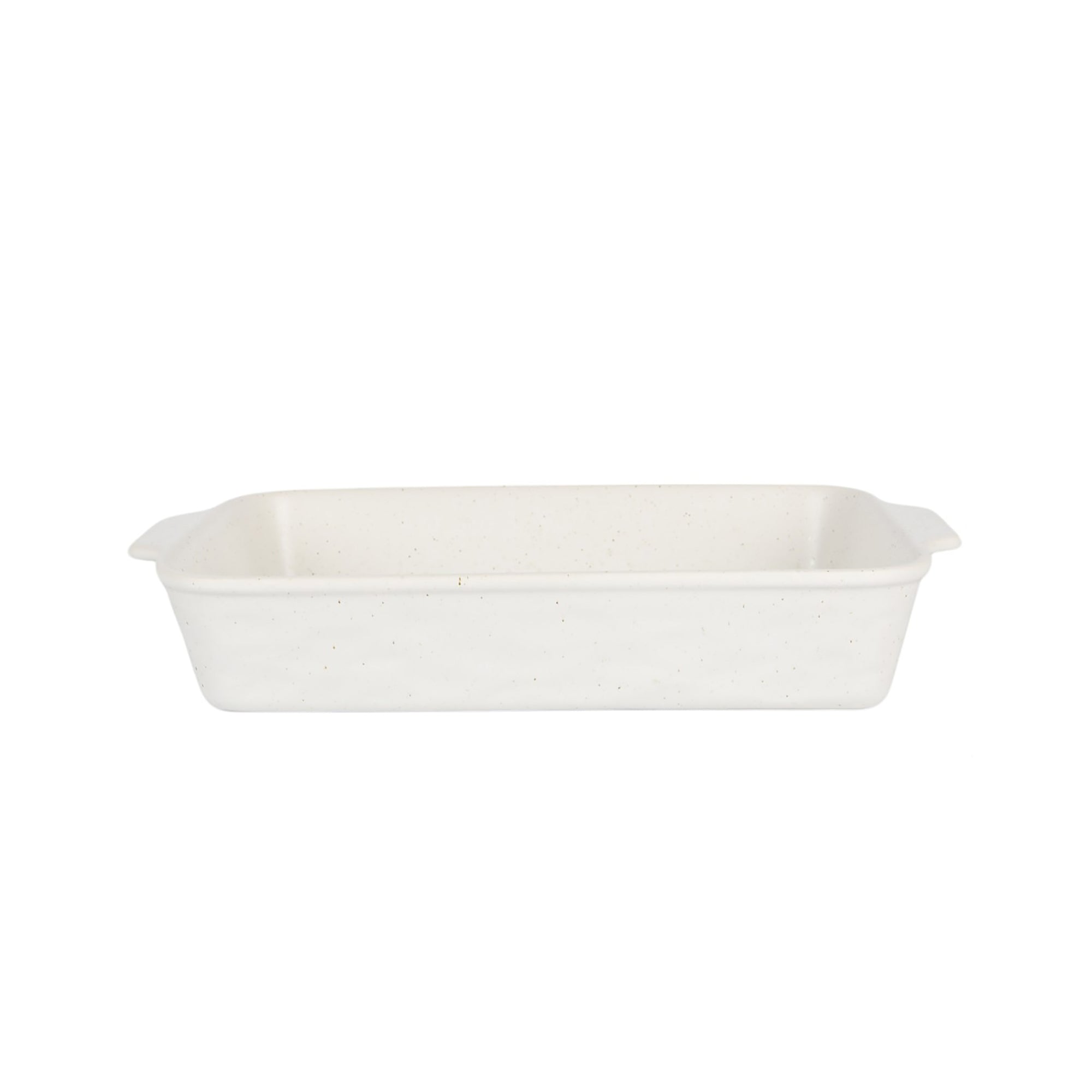 Ceramic Rectangle Bake Dish Speckled White