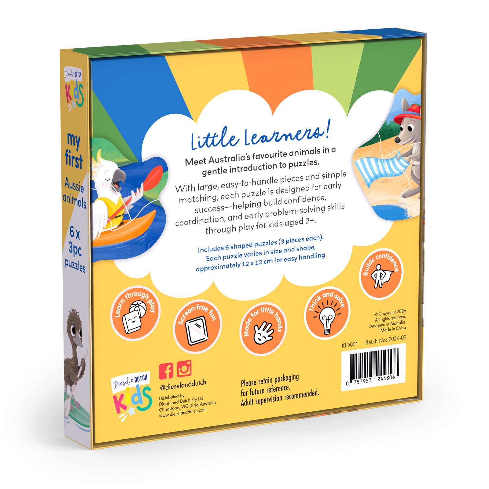Kids My First 3pc Puzzles | Australian Animals