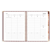 2027 A4 Academic Vertical Planner | Merlot Pinstripe