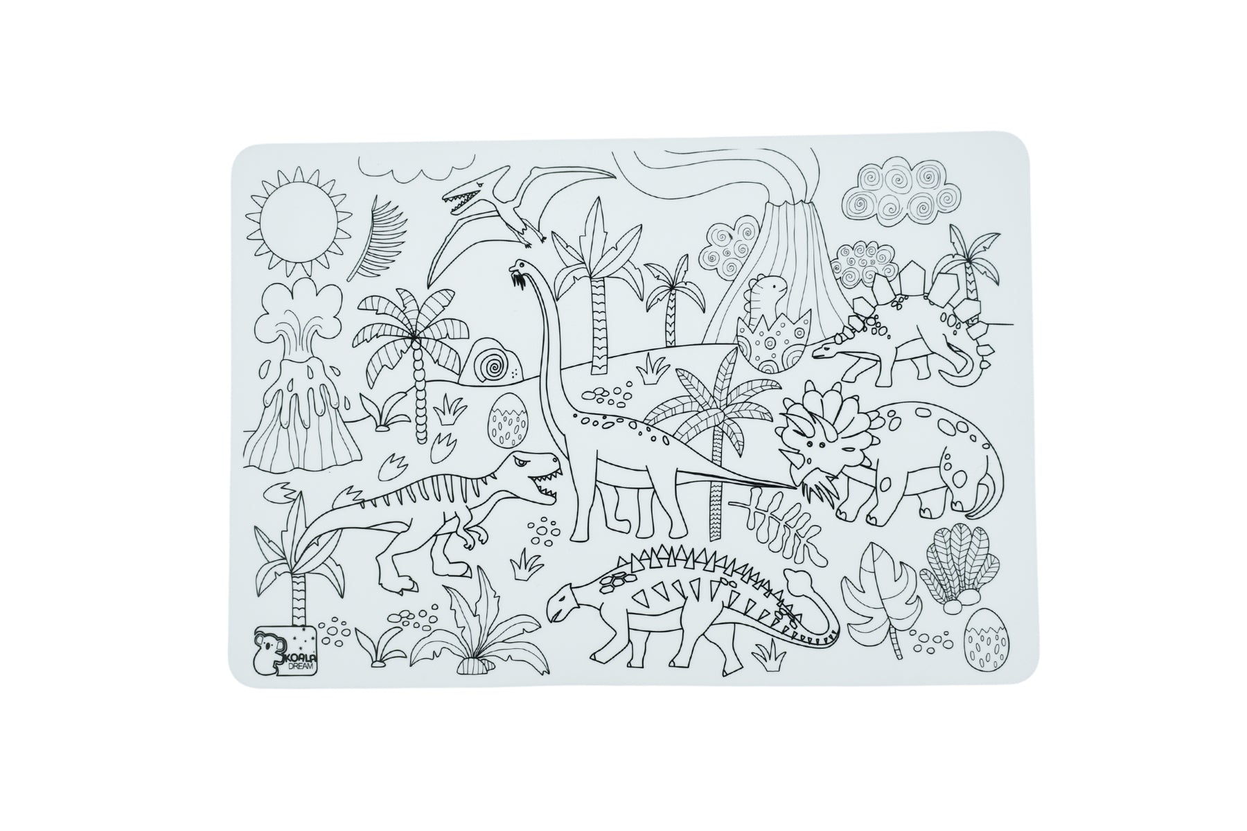 Reusable Silicone Drawing Mat | Dinosaurs