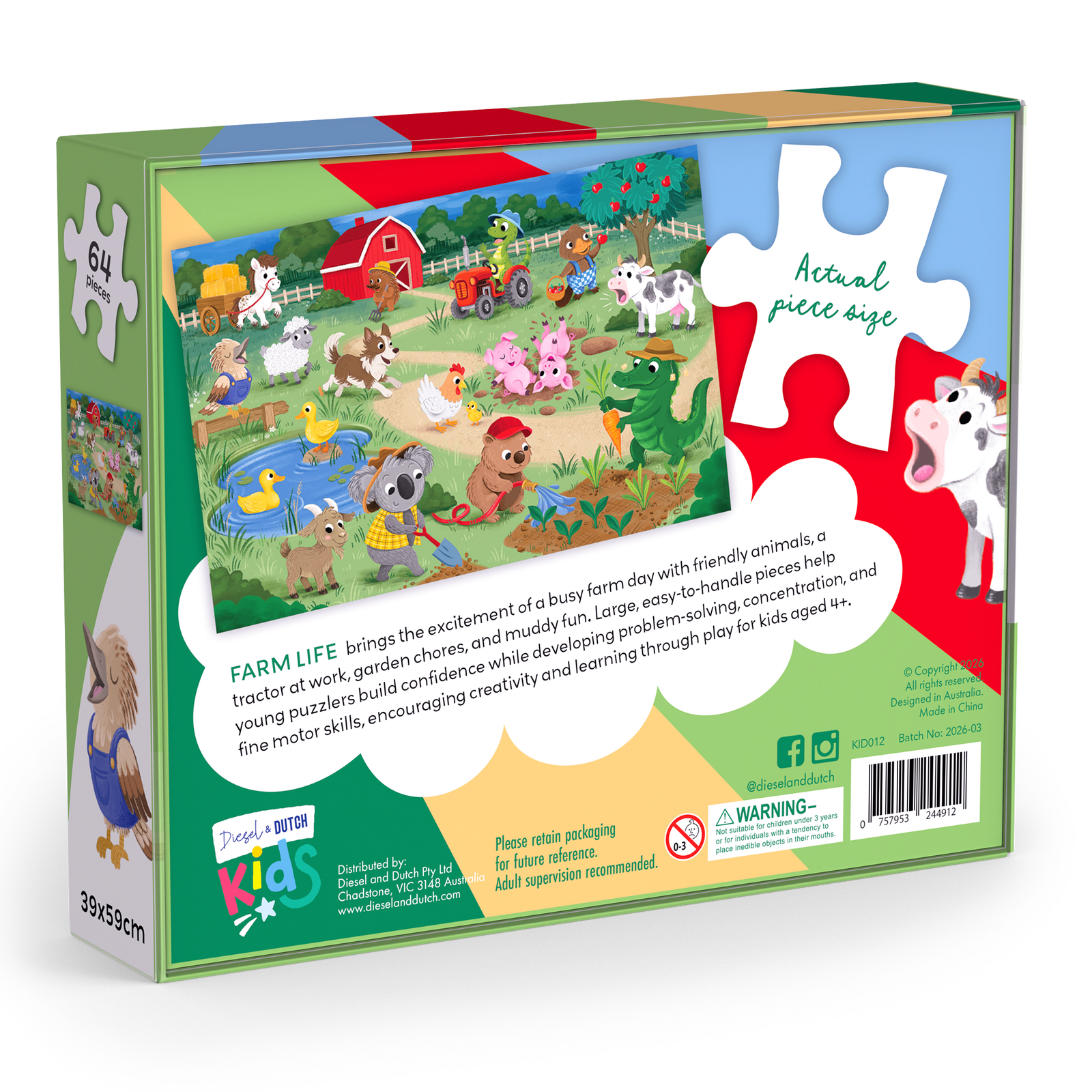 Kids 64pc Jigsaw Puzzle | Farm Life