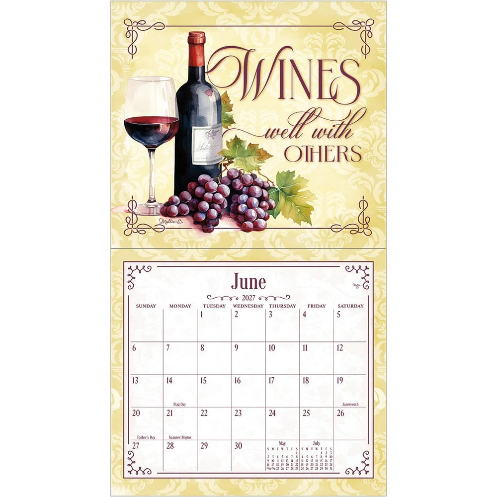 Wine Calendar 2027 | Wall Calendar
