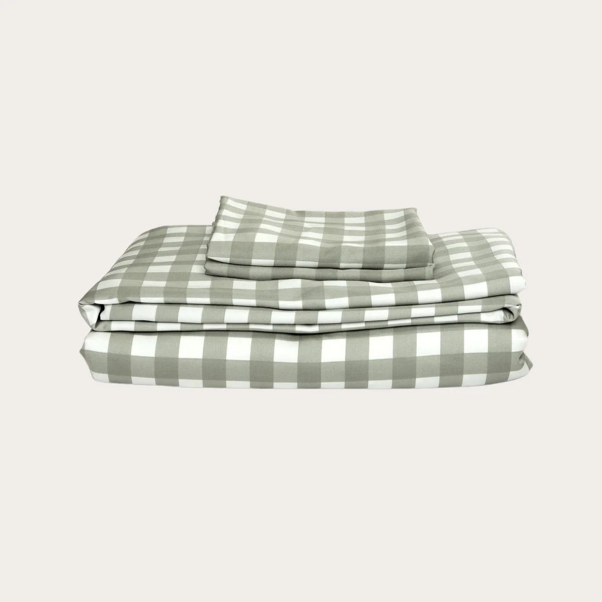 100% Organic Bamboo Sheet Set | Moss Gingham