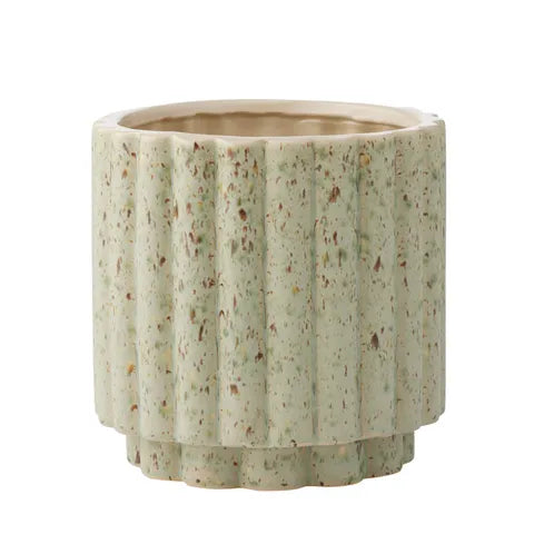 Barona Cer Pot | Green/Brown