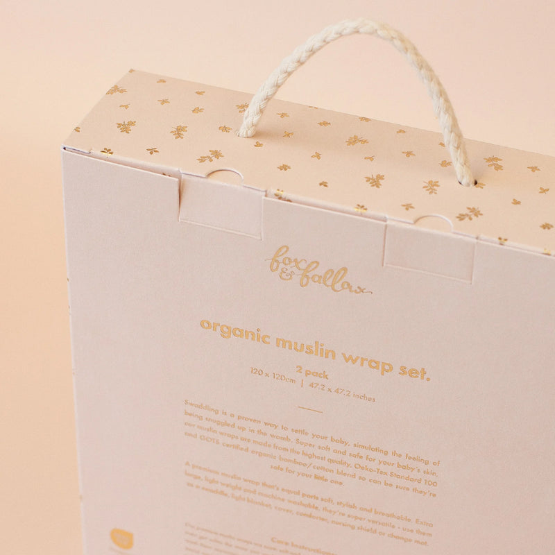 Meadow / Sweet Pea Organic Muslin Wrap Set