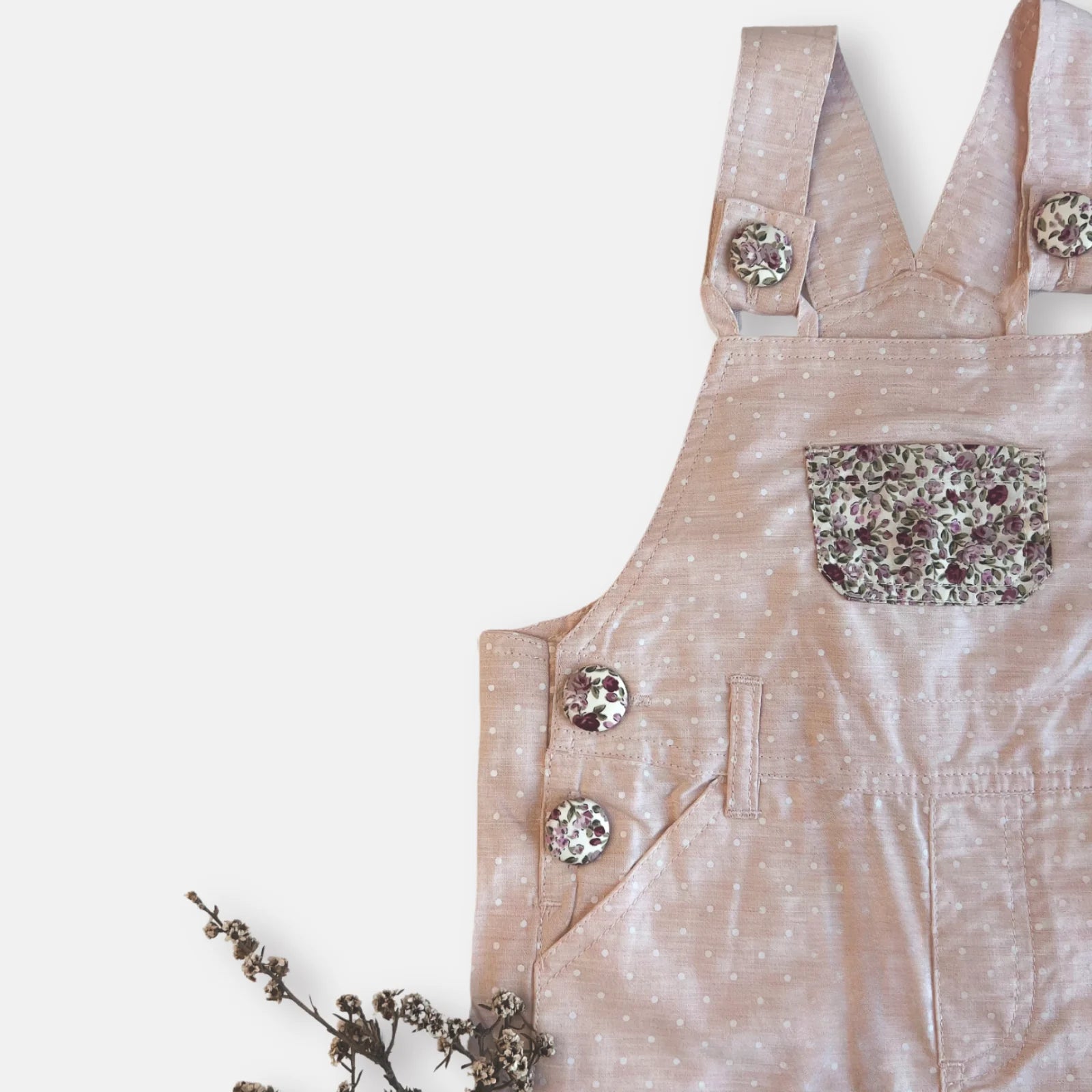 Baby Girls Layla Dungaree | Pink Spot