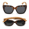 Riviera Toffee Half Tortoise Half Black Frame l Black Polarised Lens l Walnut ArmsMaple Arms”