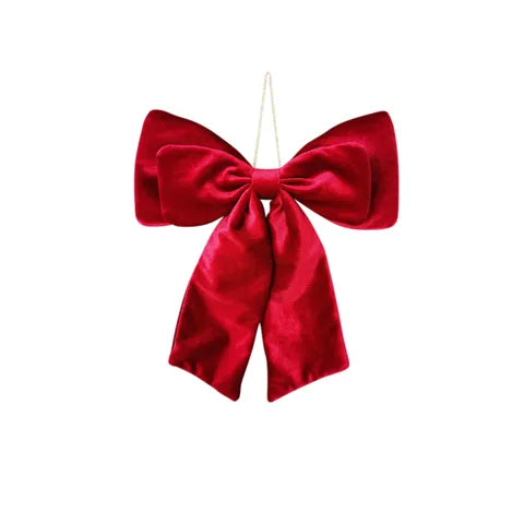 Hanging Bow Velvet | Burgandy