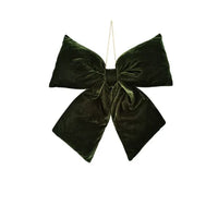 Hanging Bow Velvet | Dark Green