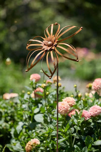 Silhouette Flower Stake Rust