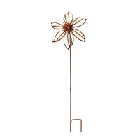 Silhouette Flower Stake Rust