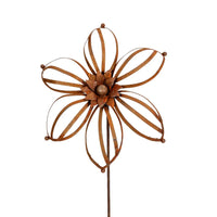 Silhouette Flower Stake Rust