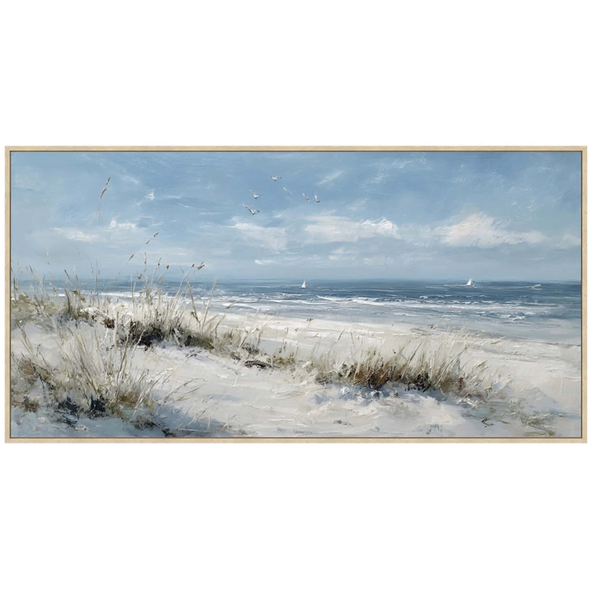 Sandy Business Paint | Framed Canvas Art | 123x63cm
