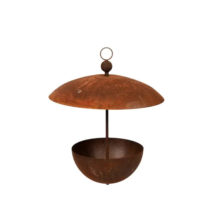 Bird Feeder Round Rust