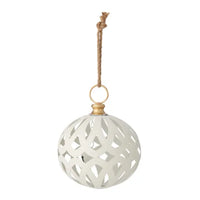Lattice Bauble Metal | White