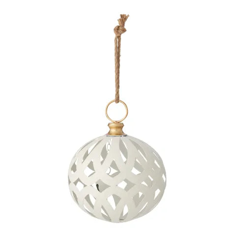 Lattice Bauble Metal | White