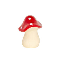 Mushroom Standing Red White Large Ceramic