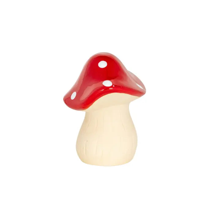 Mushroom Standing Red White Large Ceramic