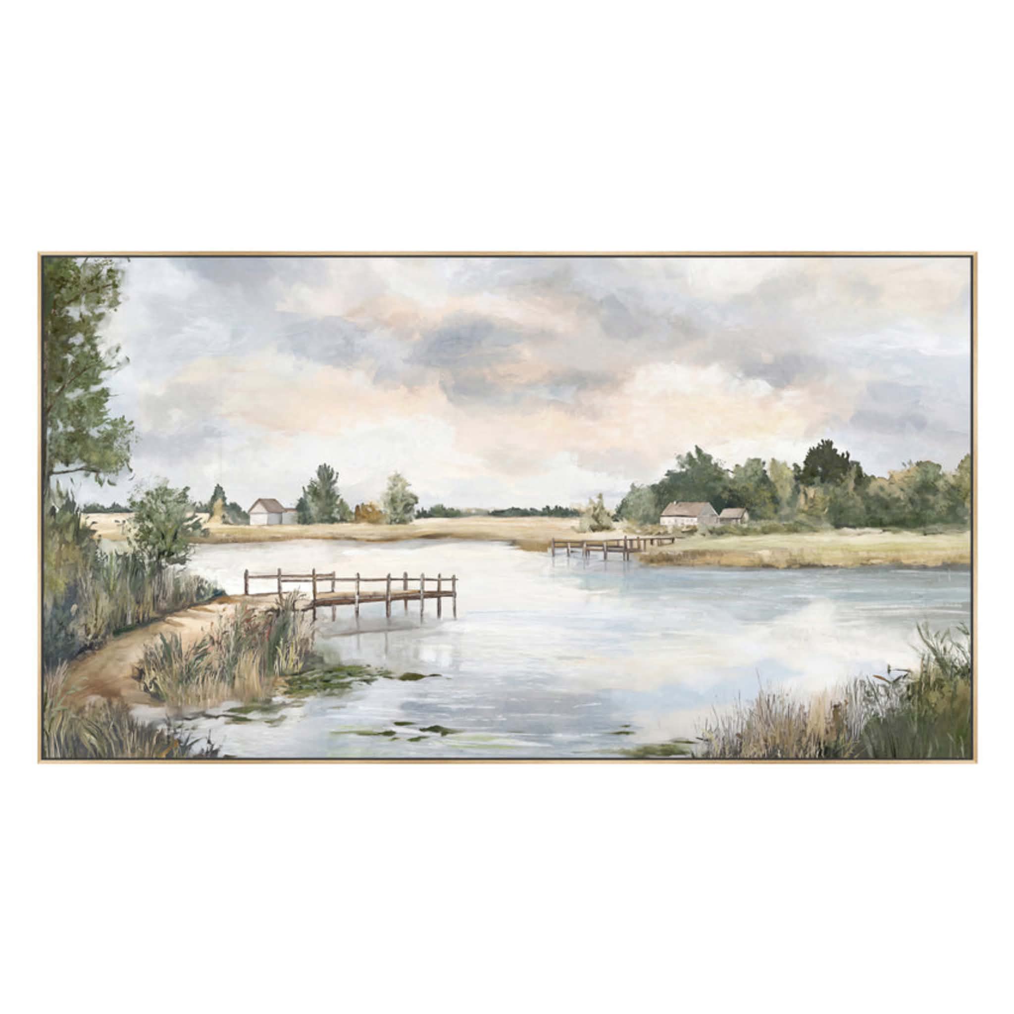 Stream Dream Paint | Framed Canvas Art | 113x63cm