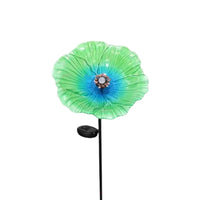 Glass Flower Solar Stake