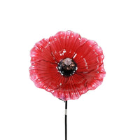 Glass Flower Solar Stake